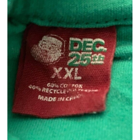December 25th Crewneck Sweatshirt Adult XXL Green Merry Long Sleeve Fleece EUC - Picture 4 of 7